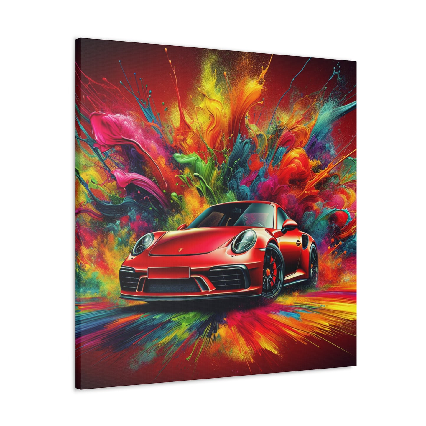 Porsche 911 Car Canva Painting, Hand Painted Wall Art, Luxury Sports Car Home Decor, Unique Gift for Car Enthusiasts and Porsche Lovers