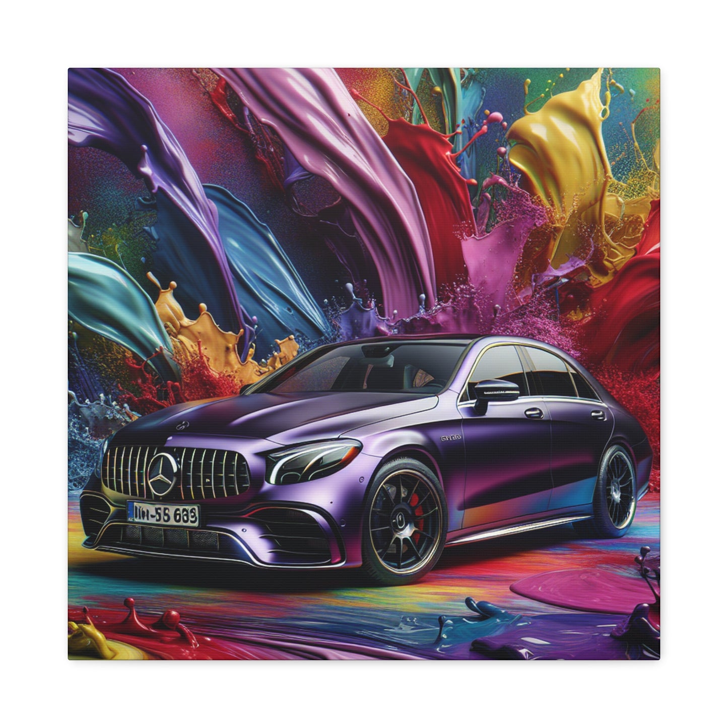 Mercedes AMG Canva Painting - High Quality Wall Art - Luxury Car Décor - Perfect Gift for Car Lovers and Enthusiasts