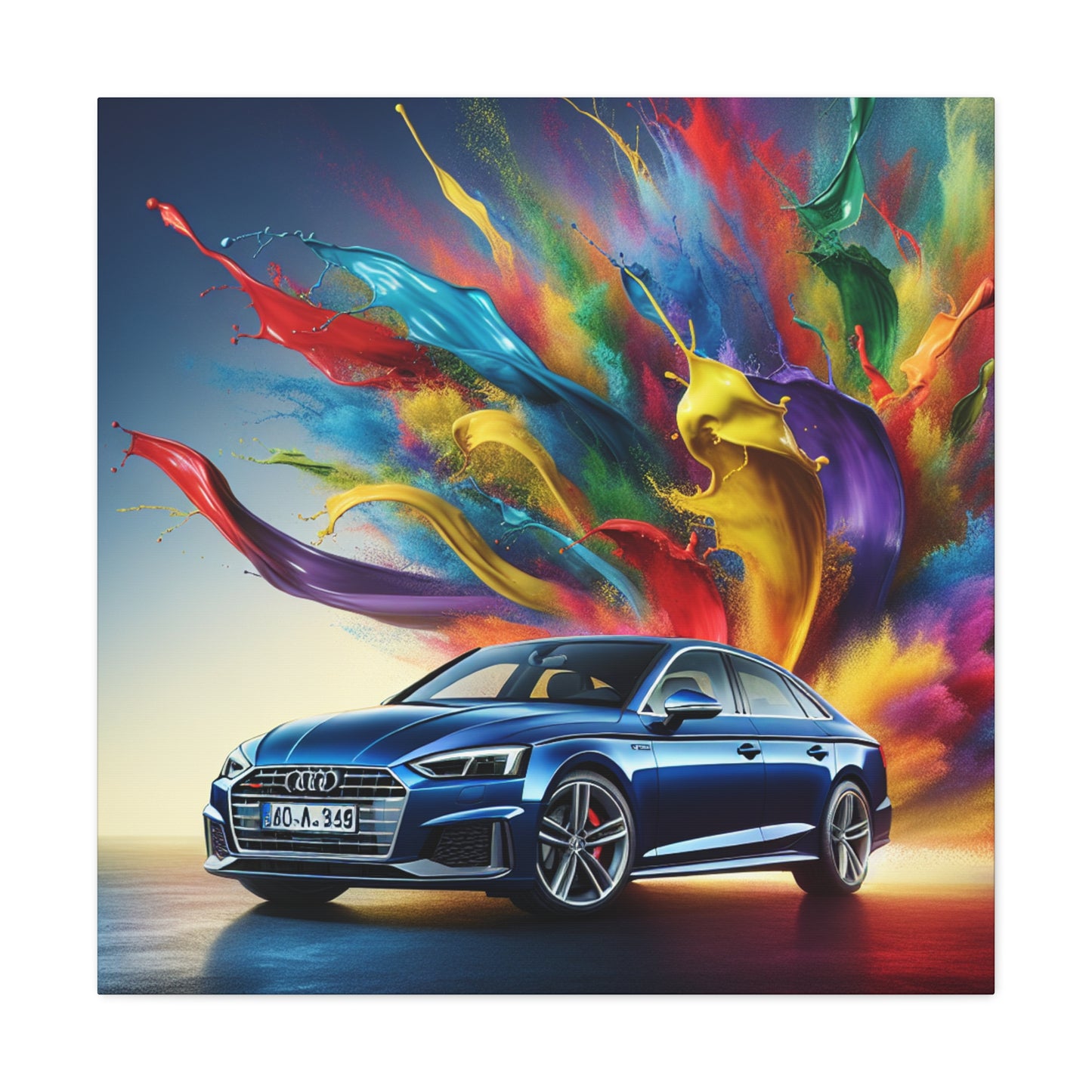 Audi A5 Car Canva Painting, Hand-painted Wall Art, Modern Home Decor, Car Enthusiast Gifts, Perfect for Office and Man Cave Decor