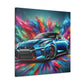 Nissan GT-R Car Wall Art Canva - Sports Car Lovers Decor, Hand Painted Modern Painting, Perfect Gift for Car Aficionados