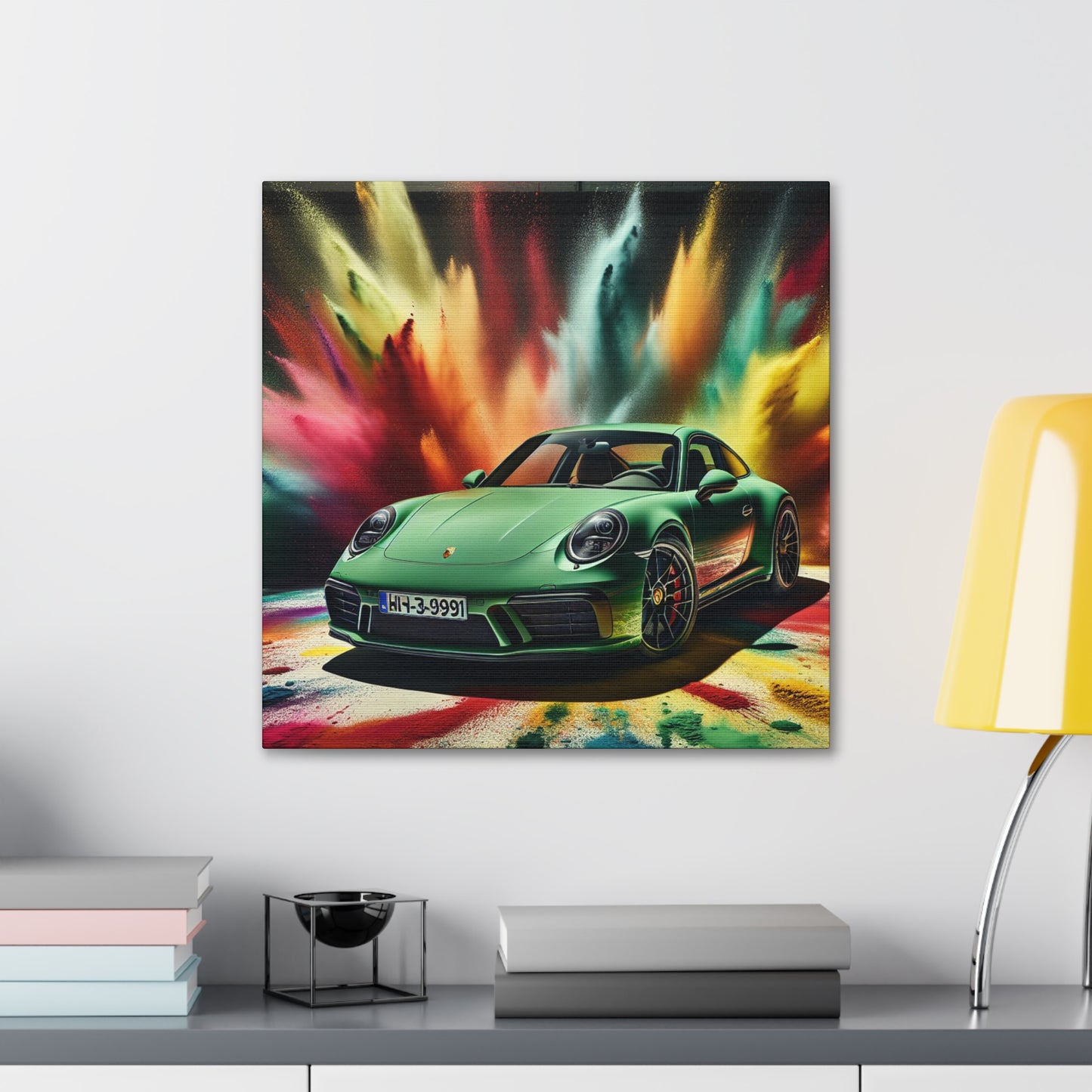 Porsche 911 Wall Art, Luxury Car Painting, Canva Print, Home Decor, Gift for Car Enthusiast and Classic Car Lover