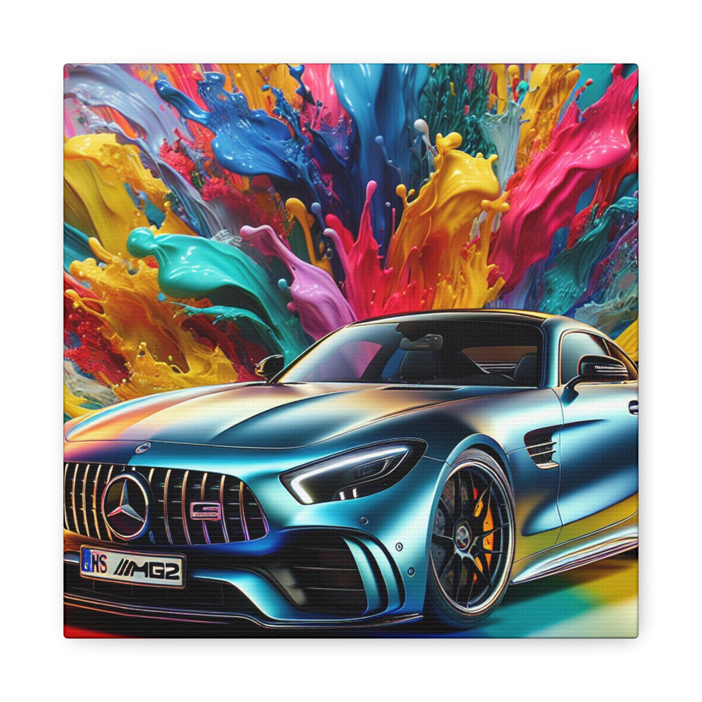 Mercedes AMG Wall Art, Canvas Print, Luxury Car Painting, Perfect for Home Decor, Car Enthusiast Gift, Exclusive Office Art, High Quality