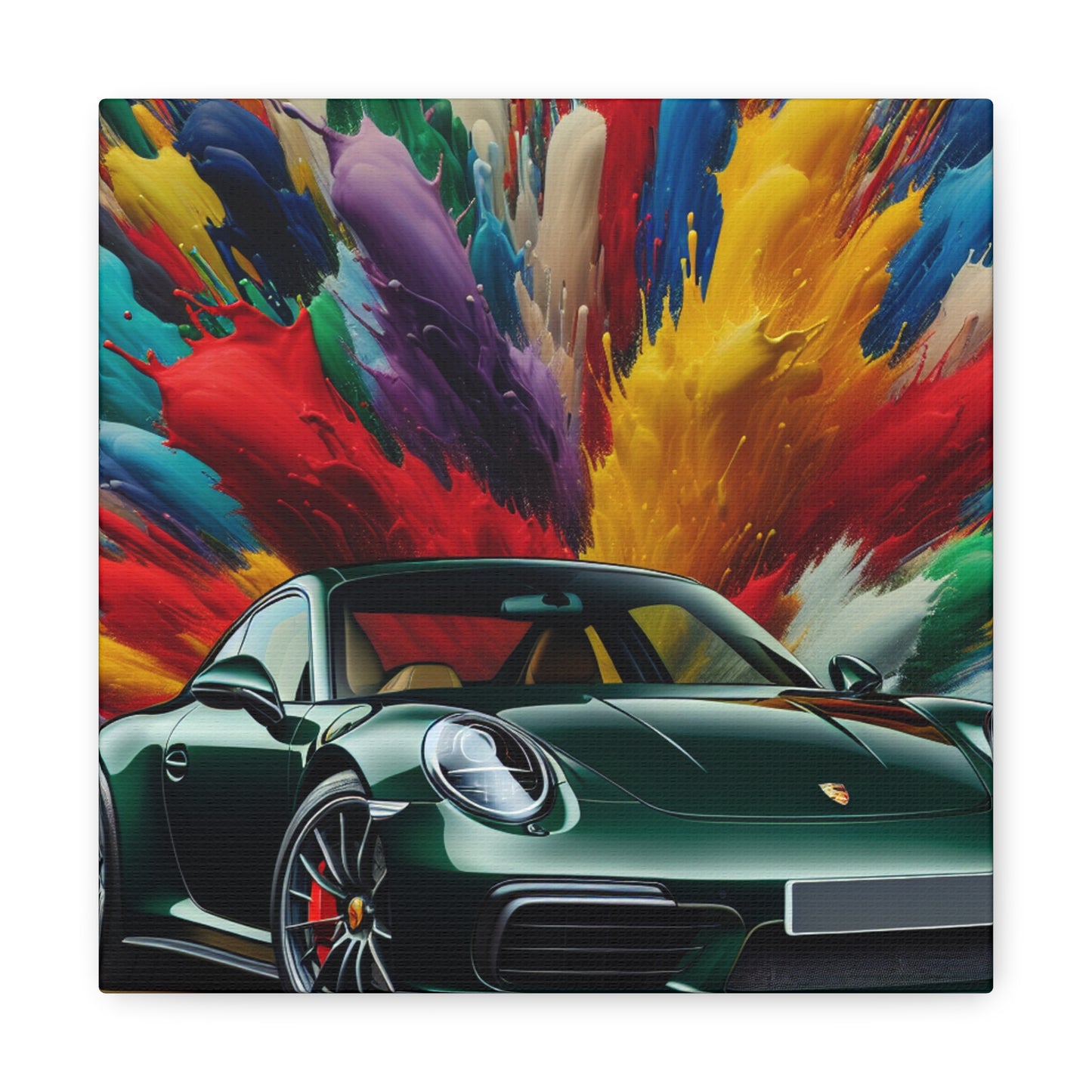 Porsche 911 Canva Painting, Luxury Sports Car Wall Art, Car Lovers Gift, Garage Decor, Man Cave Accessory, Automotive Fine Art Print