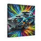 Vintage Ford Mustang Wall Art, Hand-Painted Car Canva, Perfect Gift for Auto Enthusiasts, Collector's Item, Home or Office Decor