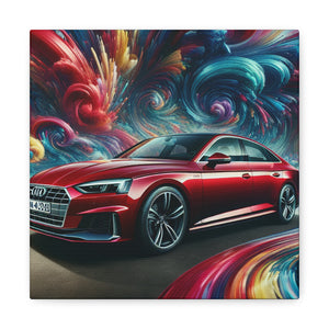 Audi A5 Car Art, Modern Canva Painting, Wall Decor for Car Lovers, Unique Gift, Home and Office Decoration, Auto Theme Artwork