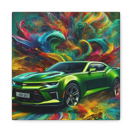 Chevrolet Camaro Canva Wall Art - Perfect for Garage Decor, Vintage Car Lovers, Racing Enthusiasts, Classic Car Big Print Canvas