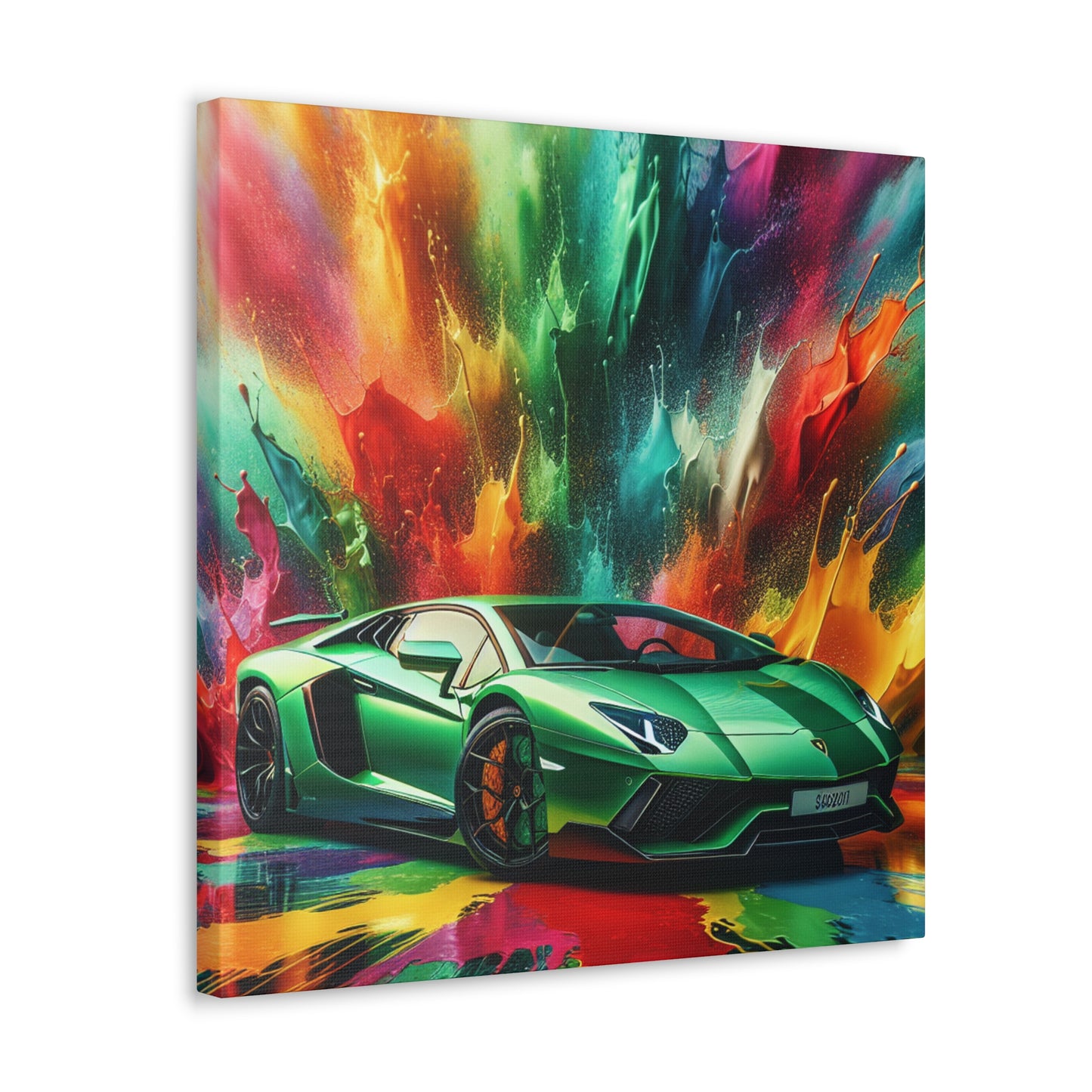 Lamborghini Aventador Canva Painting, Luxury Car Wall Art, Home Decor, Stunning Sports Car Picture, High-Quality MVP Canvas Print