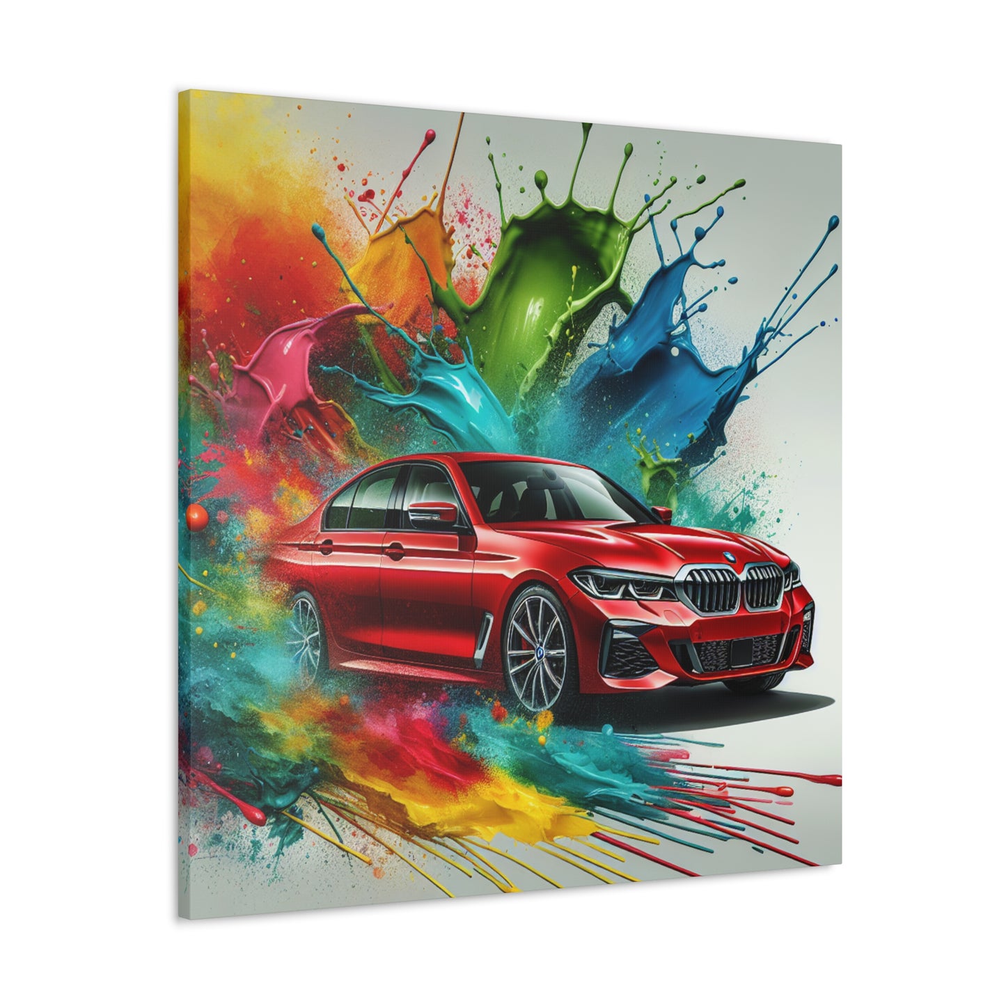 BMW Luxury Car Canva Painting - Wall Art for Car Lovers - Modern Home Office Decor - Auto Enthusiasts Gift Idea - Unique Man Cave Item