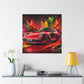 Porsche 911 Wall Art Canva Painting - Perfect for Living Room Decor, Car Enthusiasts, and Gift, Classic Sports Car Print