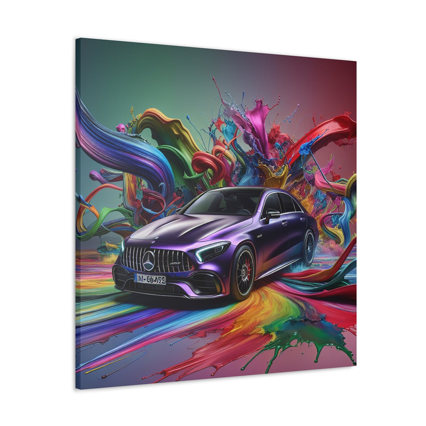 Mercedes AMG Wall Art, Luxury Car Canva Painting, Modern Wall Decor, Gift for Men, Automotive Enthusiast, Sports Car Artwork