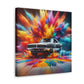Vintage Dodge Charger Wall Art, High-Quality Car Canva Painting, Perfect for Garage Decor and Car Enthusiast Gifts