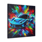 Ferrari Luxury Car Canva Painting, Handmade Sports Car Wall Art, Home Decor, Gift for Car Lovers, Men's Room, Garage Decor, Office Artwork