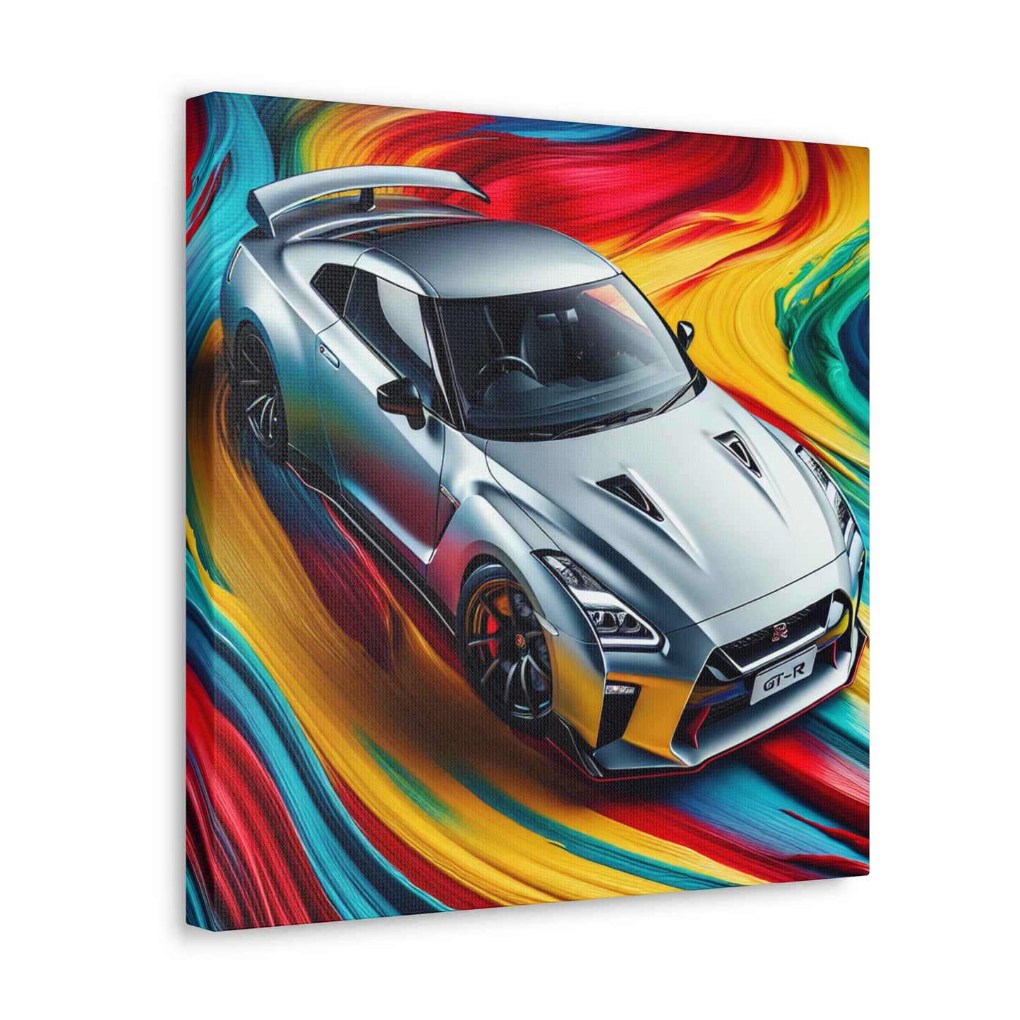 Nissan GT-R Sports Car Canva Painting - Perfect Wall Art Decor, Unique Gift for Car Lovers and Enthusiasts