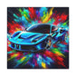 Ferrari Luxury Car Canva Painting, Handmade Sports Car Wall Art, Home Decor, Gift for Car Lovers, Men's Room, Garage Decor, Office Artwork