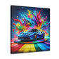 Luxurious Ferrari Art Canva, High Quality Wall Art, Detailed Car Painting, Home Decor, Man Cave Essential, Unique and Modern Design