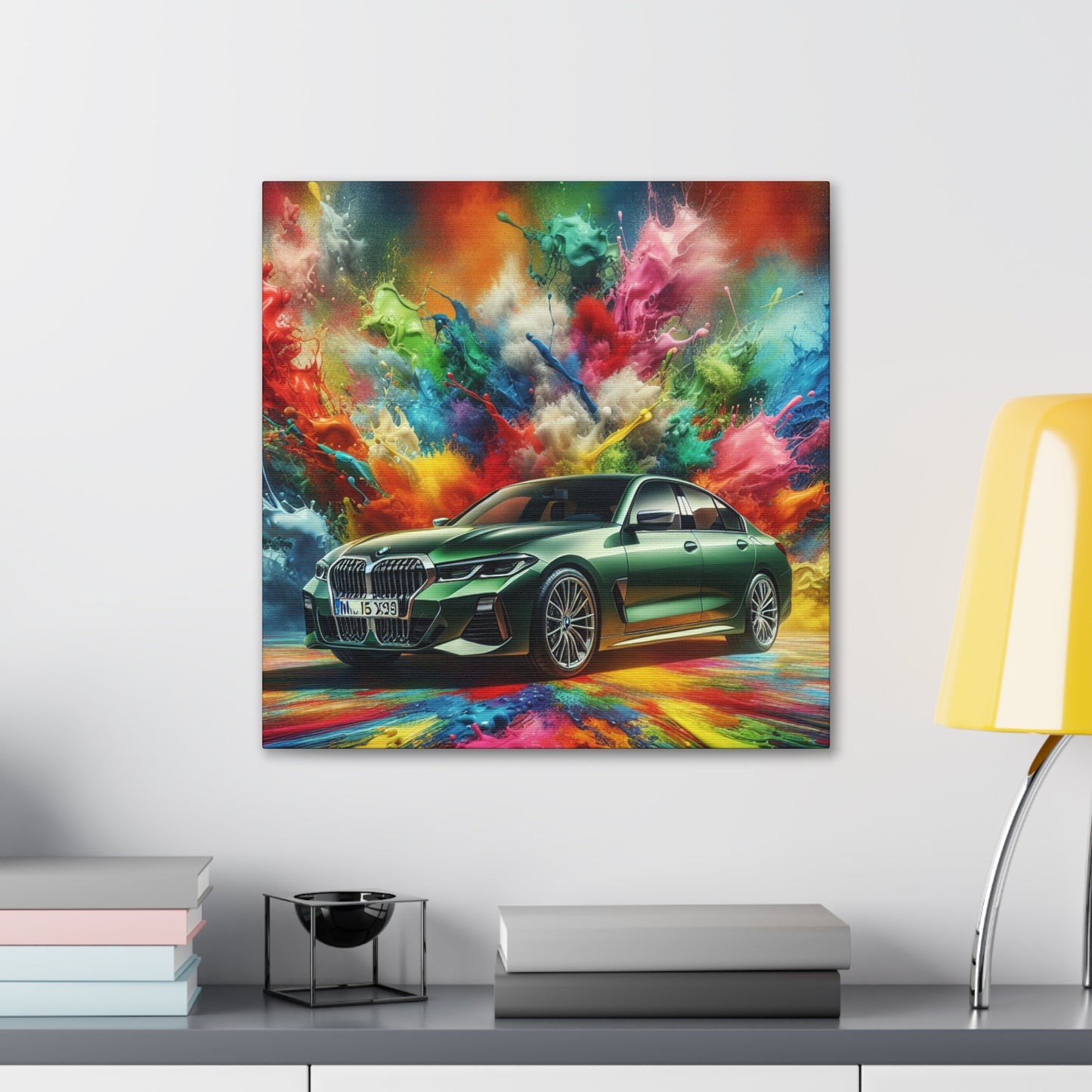 BMW Ultimate Driving Machine Wall Art - High Quality Premium Luxury Car Canva Painting Perfect for Office, Home, Decoration Gift