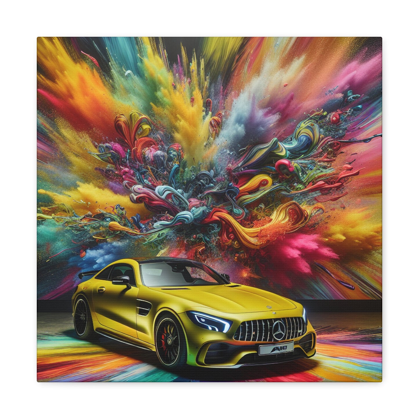 Mercedes AMG Wall Art Canva Painting, Luxury Car Artwork, Home Decor, Perfect Gift for Car Lovers and Enthusiasts, Auto Racing Decor