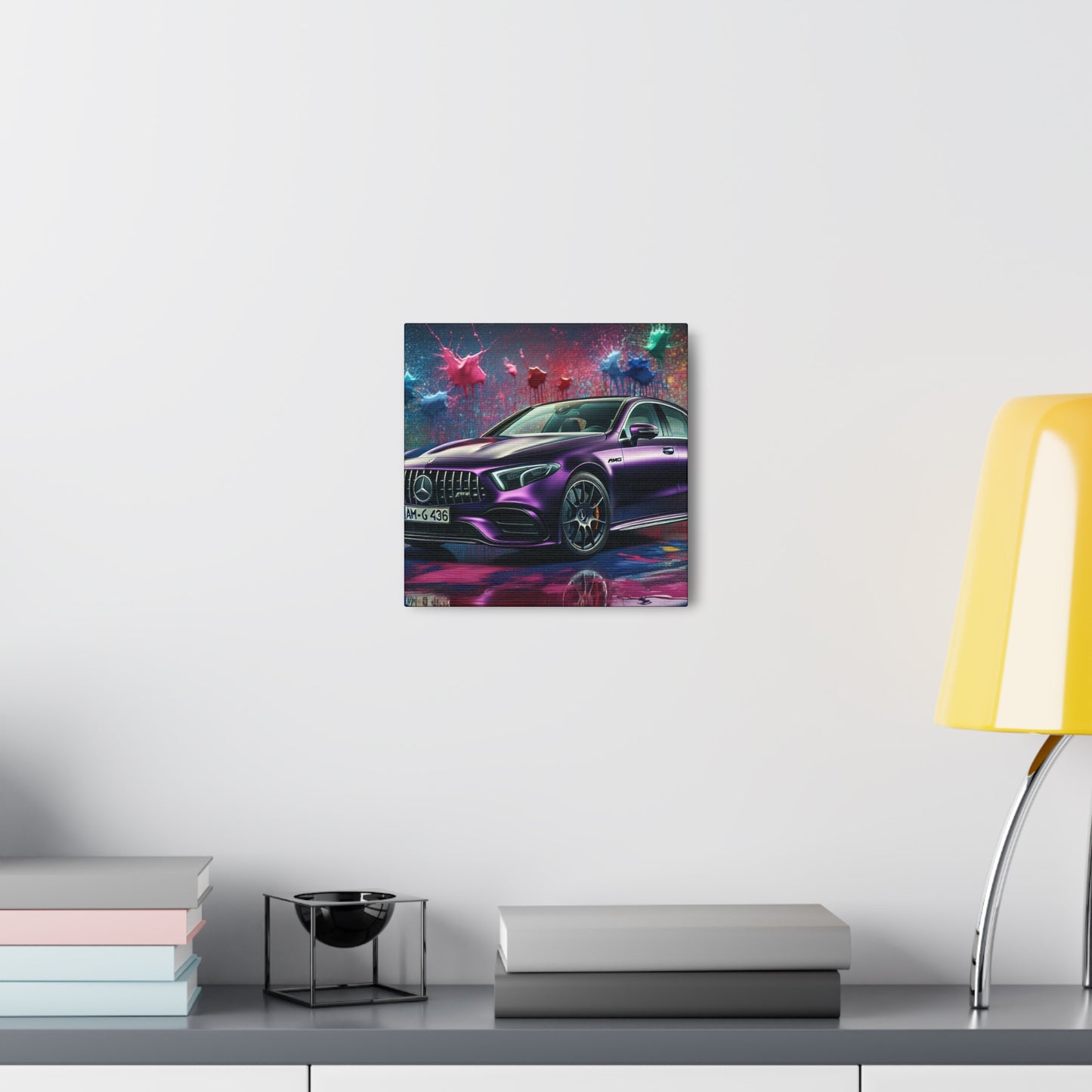 Mercedes AMG Wall Art, Luxury Car Canva Painting, Home Decor, Gift for Car Lovers, Modern Garage and Office Artwork