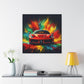 Ferrari Luxury Car Wall Art, Handmade Canvas Painting, Modern Home Decor, Unique Gift for Car Enthusiasts, Fine Art for Office and Garage