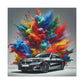 Luxurious BMW Car Canva Art, Chic Wall Decor, High-Quality Painting, Perfect Gift for Car Lovers and Enthusiasts, Unique Home Decoration