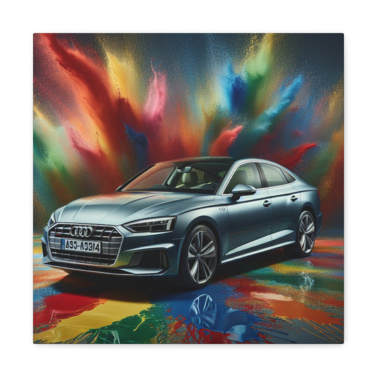 Audi A5 Wall Art Canva - Modern Home Decor, Office Décor, Luxury Sports Car Painting, Gift for Car Lovers and Enthusiasts