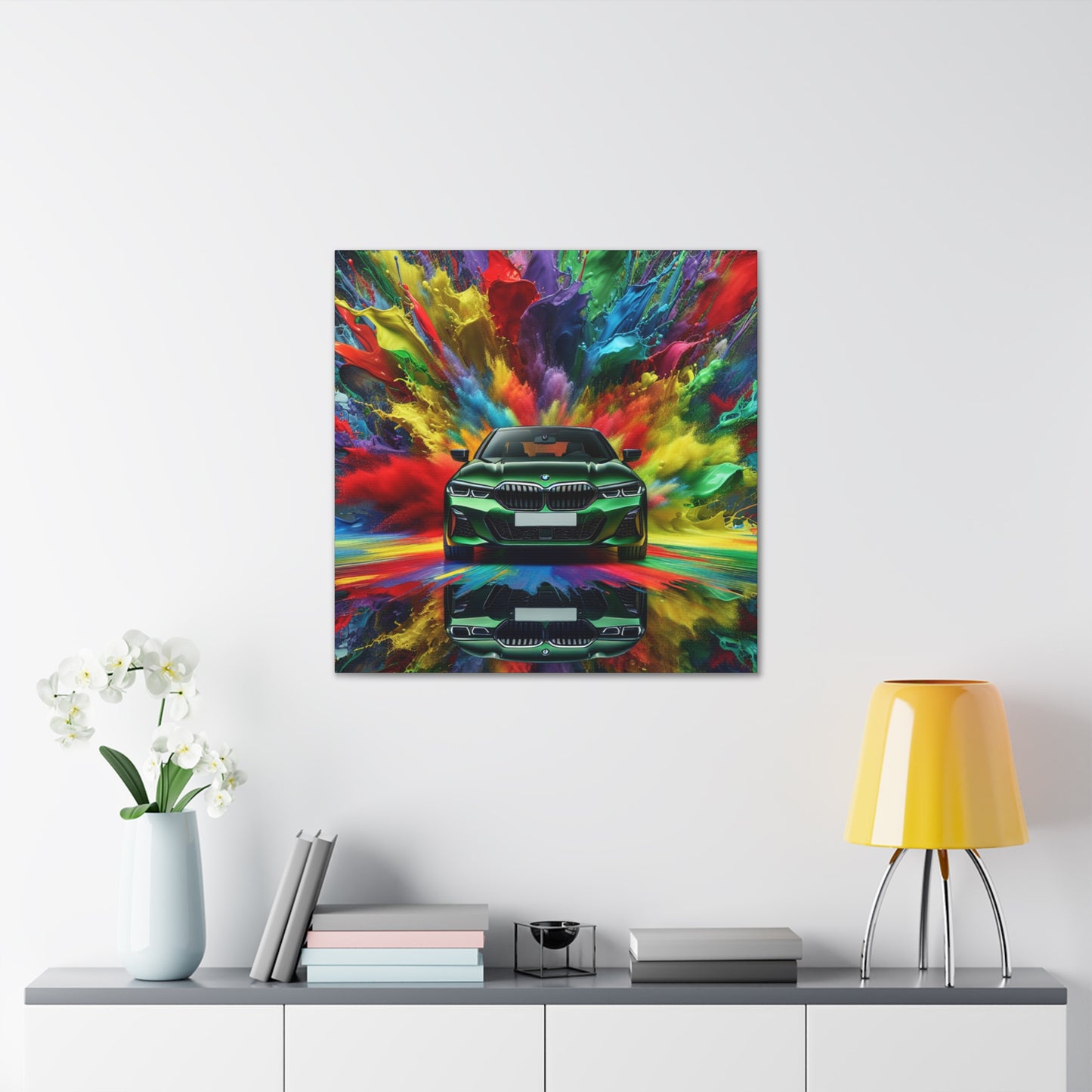 BMW Luxury Car Wall Art, Abstract Canva Painting, Home Decor, Gift for Car Enthusiasts and BMW Lovers, Office Wall Decor