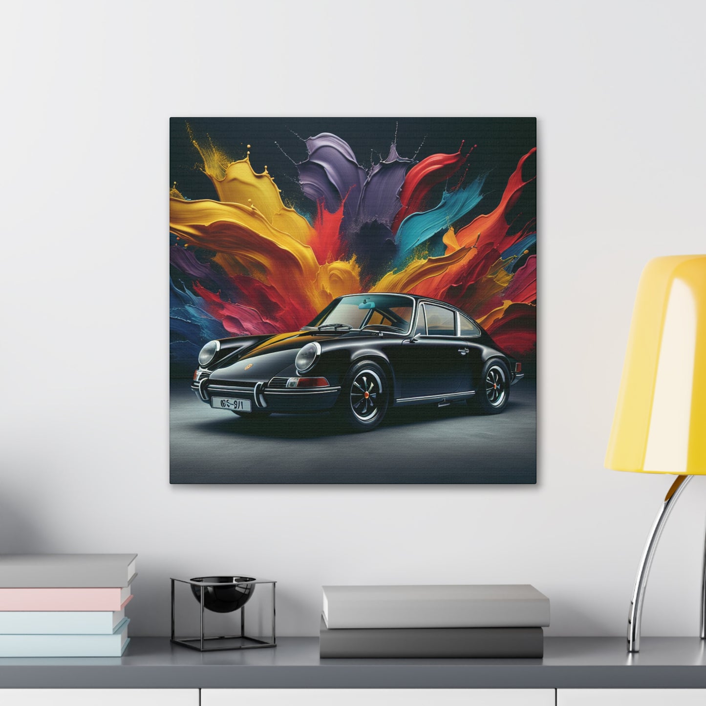 Porsche 911 Canva Painting - Luxury Handmade Art, Wall Decor for Car Enthusiasts, Home and Office Decoration, Perfect Gift Idea