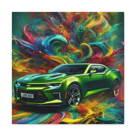 Chevrolet Camaro Canva Wall Art - Perfect for Garage Decor, Vintage Car Lovers, Racing Enthusiasts, Classic Car Big Print Canvas