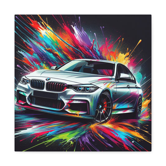 BMW Canva Painting, Car Wall Art, Original Handmade Home Decor, Vintage Automobile, Perfect Gift for Car Enthusiast and BMW Lover