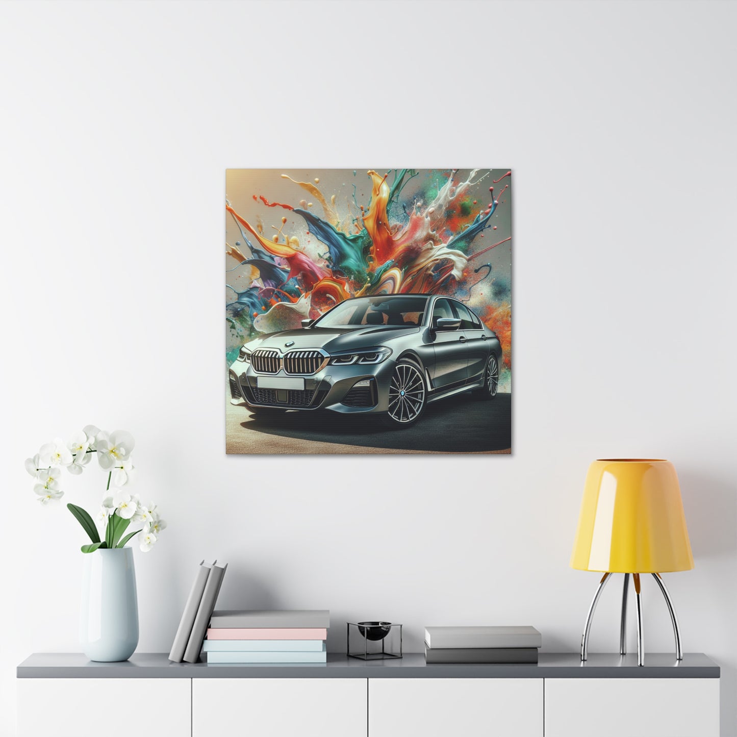 Luxury BMW Car Wall Art, High-Quality Modern Canvas Painting, Home Decor and Gift, Auto Enthusiast, Car Lover Decor, BMW Art, Original Design