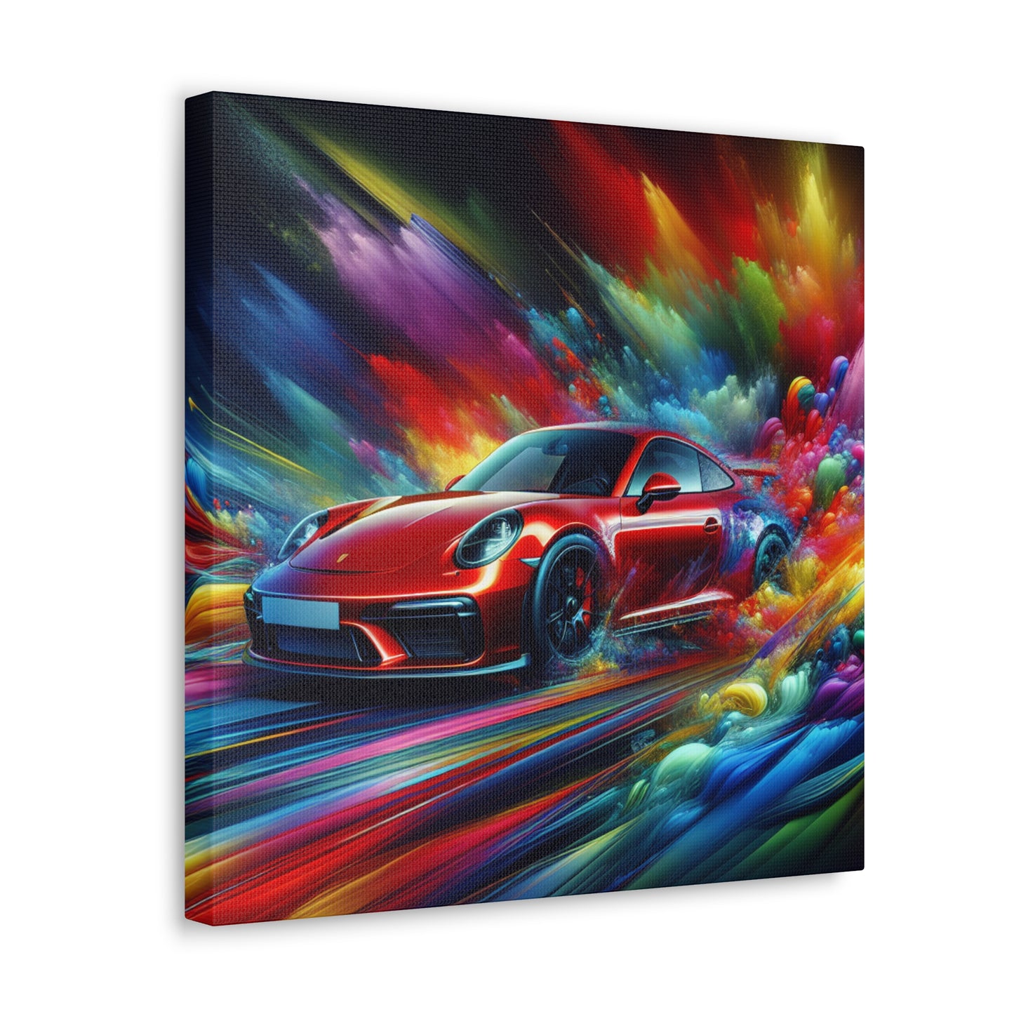 Porsche 911 Wall Art Canva - Luxury Car Painting, Automotive Home Decor, Framed Car enthusiast gift