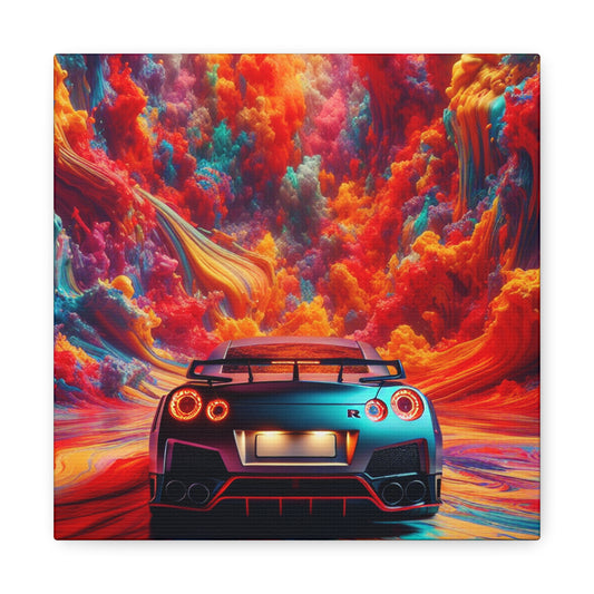 Nissan GT-R Car Canva Painting - Wall Art for Home, Office, Garage - Perfect Gift for Car Enthusiasts and Nissan Fans