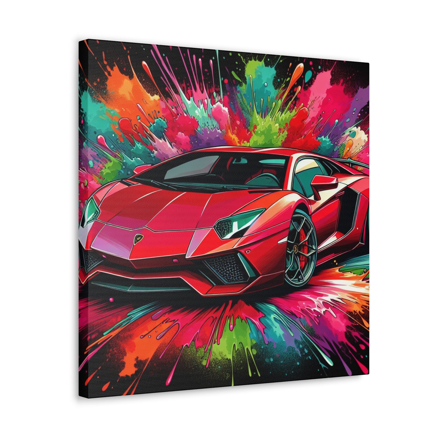 Lamborghini Aventador Canva, Exotic Sport Car Art, Luxury Wall Decoration, Unframed Modern Painting Print for Garage Decor