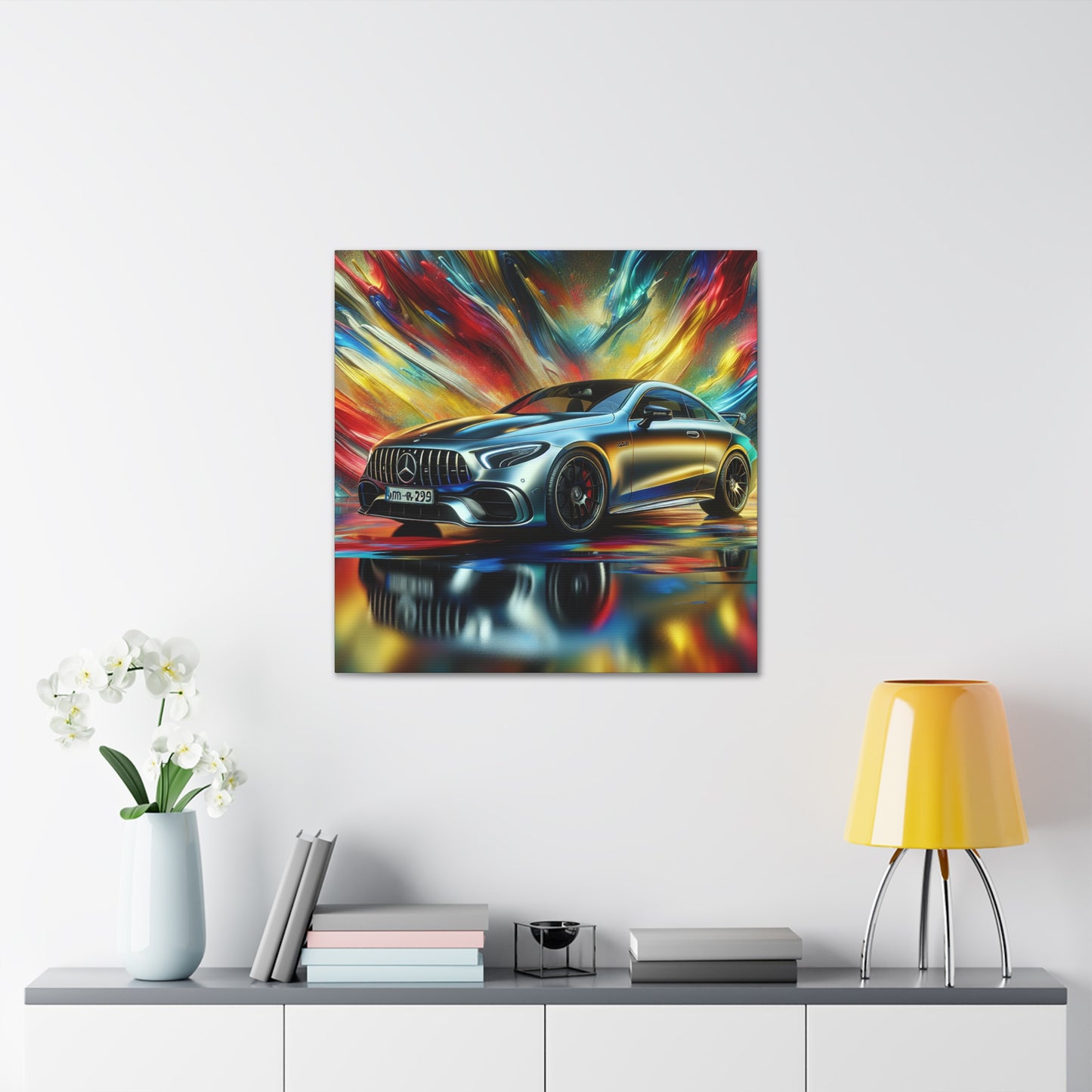 Mercedes AMG Wall Art - Premium Canva Painting for Automotive Enthusiast, Home and Office Decor, Perfect Gift for Car Lovers