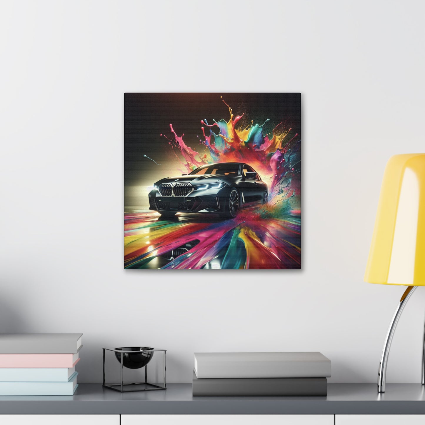 Luxury BMW Car Artwork - Modern Wall Decor Canva Painting - Perfect for Car Enthusiasts, Office, and Home Decoration