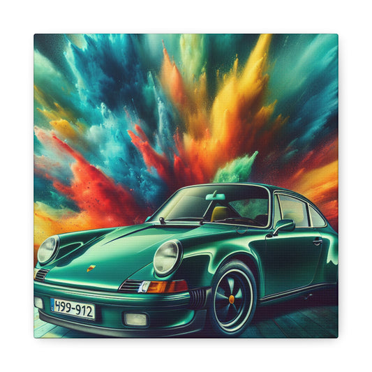 Classic Porsche 911 Art, Luxurious Vintage Car Wall Decor, Premium Quality Canva Painting, Perfect Gift for Car and Art Enthusiasts