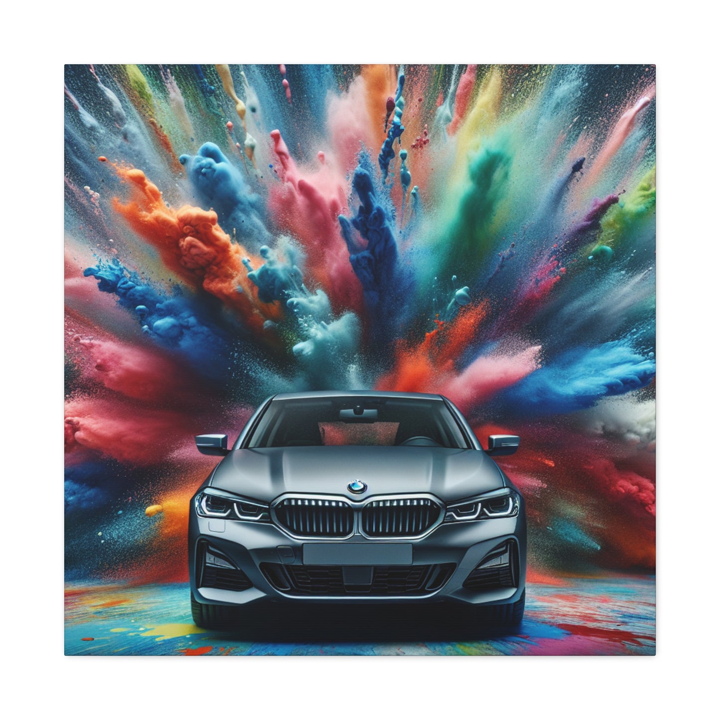 BMW Luxury Car Canva Painting, Modern Wall Art, Hand Painted Car Artwork, Perfect for Living Room and Gift for Car Enthusiasts