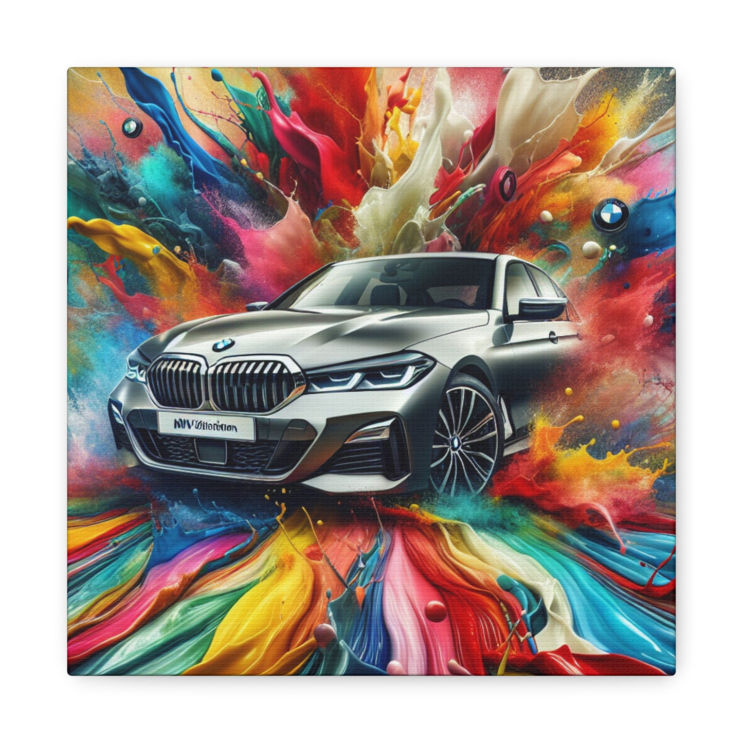 BMW Luxury Car Canvas Painting - Wall Art, Fine Print for BMW Lovers, Home Decor, Car Art, Unique Gift, Office Decoration, Collectible Art Piece