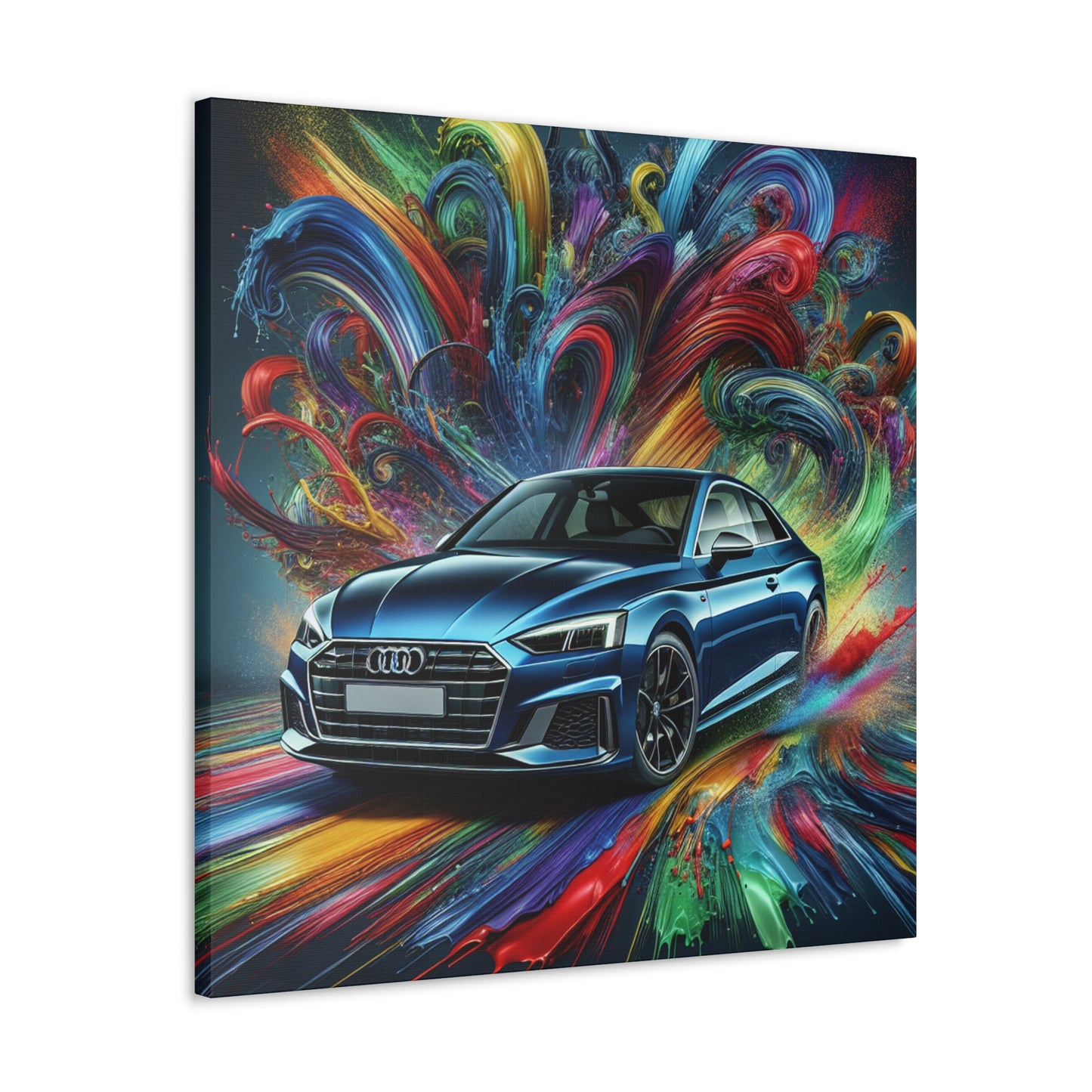 Audi A5 Canva Painting, Hand Painted Wall Art, Luxury Car Decor, Modern Home Office, Unique Gift for Car Lovers and Enthusiasts