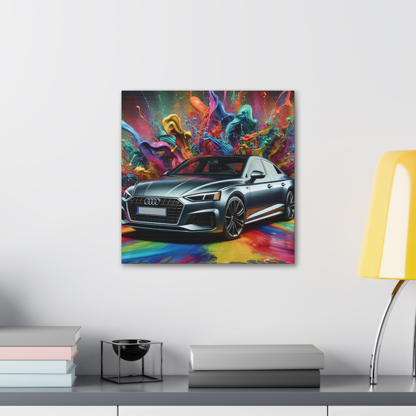 Audi A5 Luxury Car Wall Art, High-Quality Canva Painting, Office Decor, Motorsport Enthusiast Gift, Automotive Print