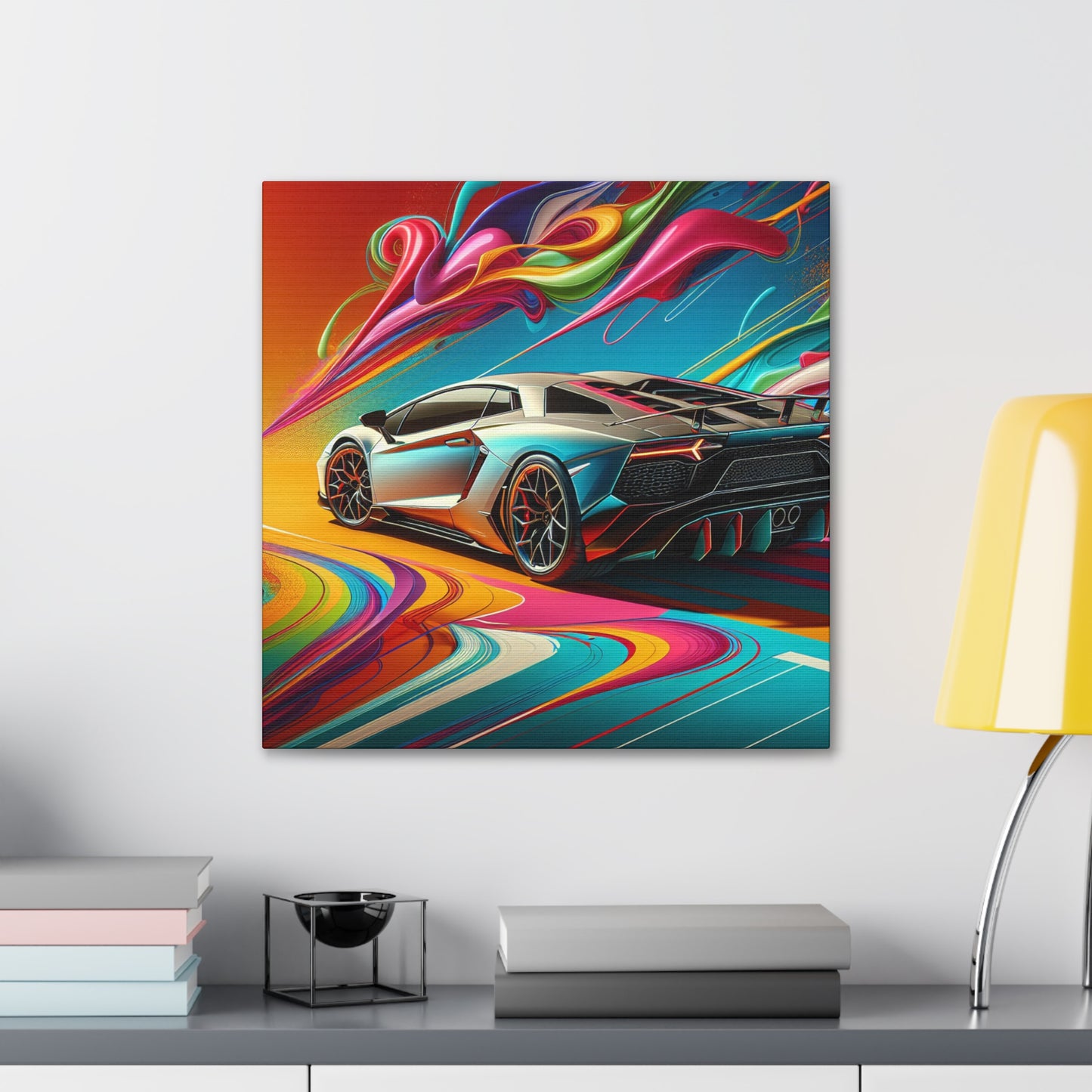 Lamborghini Aventador Canva Painting - Large Wall Art, Exotic Car Artwork, Home and Office Decor - Perfect Gift for Automotive Enthusiasts