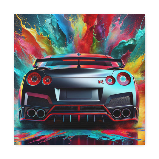 Nissan GT-R Wall Art, High-Quality Car Canva Painting, Home Decor, Man Cave Essential, Performance Car Artwork, Gift for Car Lovers