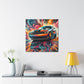 Vintage Dodge Challenger Wall Art, Handmade Car Canva Painting, Automotive Decor, Collector's Item, Must-Have for Car Enthusiasts, Home Decor