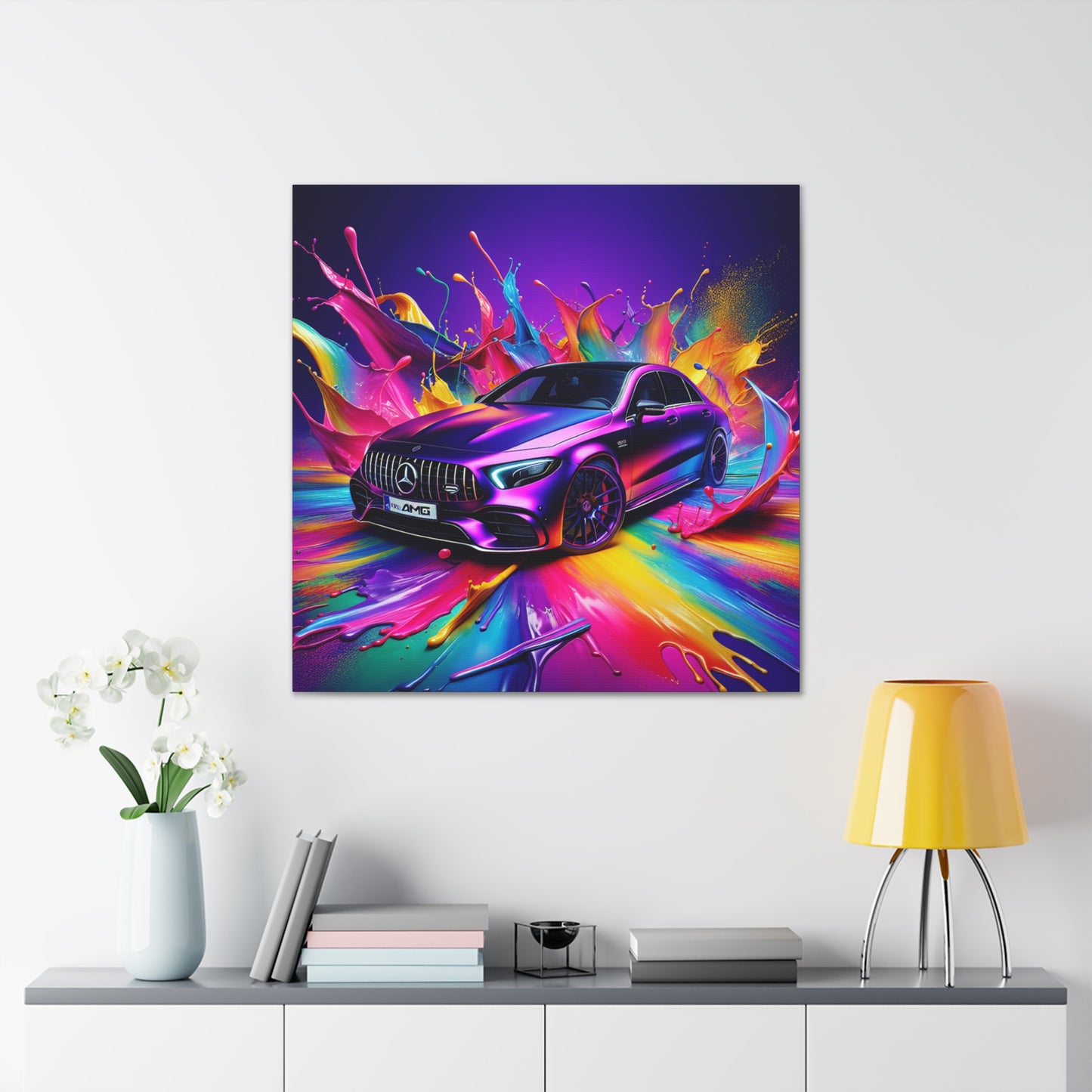 Mercedes AMG Wall Art Canva Painting - Luxury Home Decor, Automotive Art, Car Print, Gift for Car Enthusiast, High-Quality Reproduction