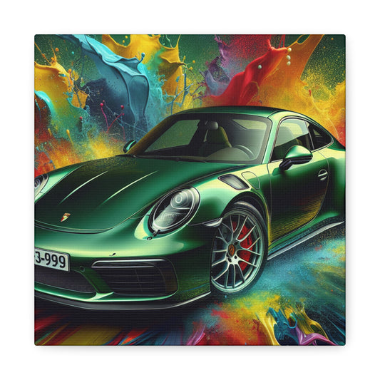 Vintage Porsche 911 Canva Painting, Classic Car Wall Art, High Quality Print, Garage Decor, Perfect Gift for Car Enthusiast