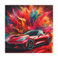 Chevrolet Corvette Canva Painting - Handmade Wall Art, Unique Car Themed Decor, Perfect Gift for Car Enthusiasts and Collectors