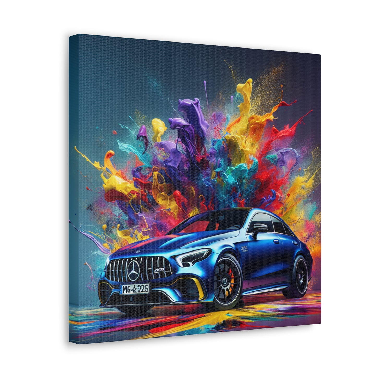 Mercedes AMG Wall Art Canva Painting - Hand Painted, Home Decor, Car Enthusiast Gift, Luxury Auto Artwork, Vehicle Masterpiece.