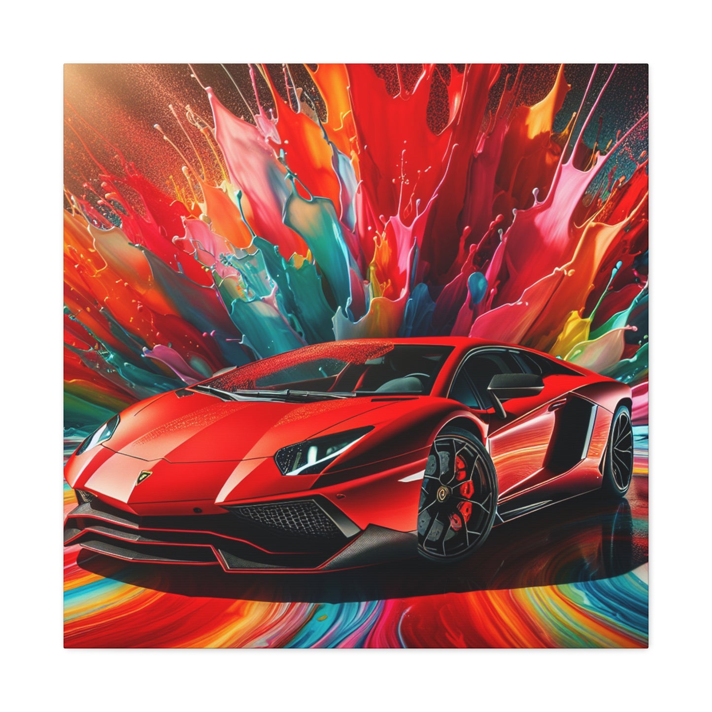 Lamborghini Aventador Wall Art - Luxury Car Canva Painting - Perfect for Car Enthusiasts and Home Decor