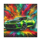 Chevrolet Camaro Artwork - Canva Painting, Wall Decor, Vintage Car Prints, Automotive Decor, Classic Car Lover - Ideal Gift for Car Enthusiasts