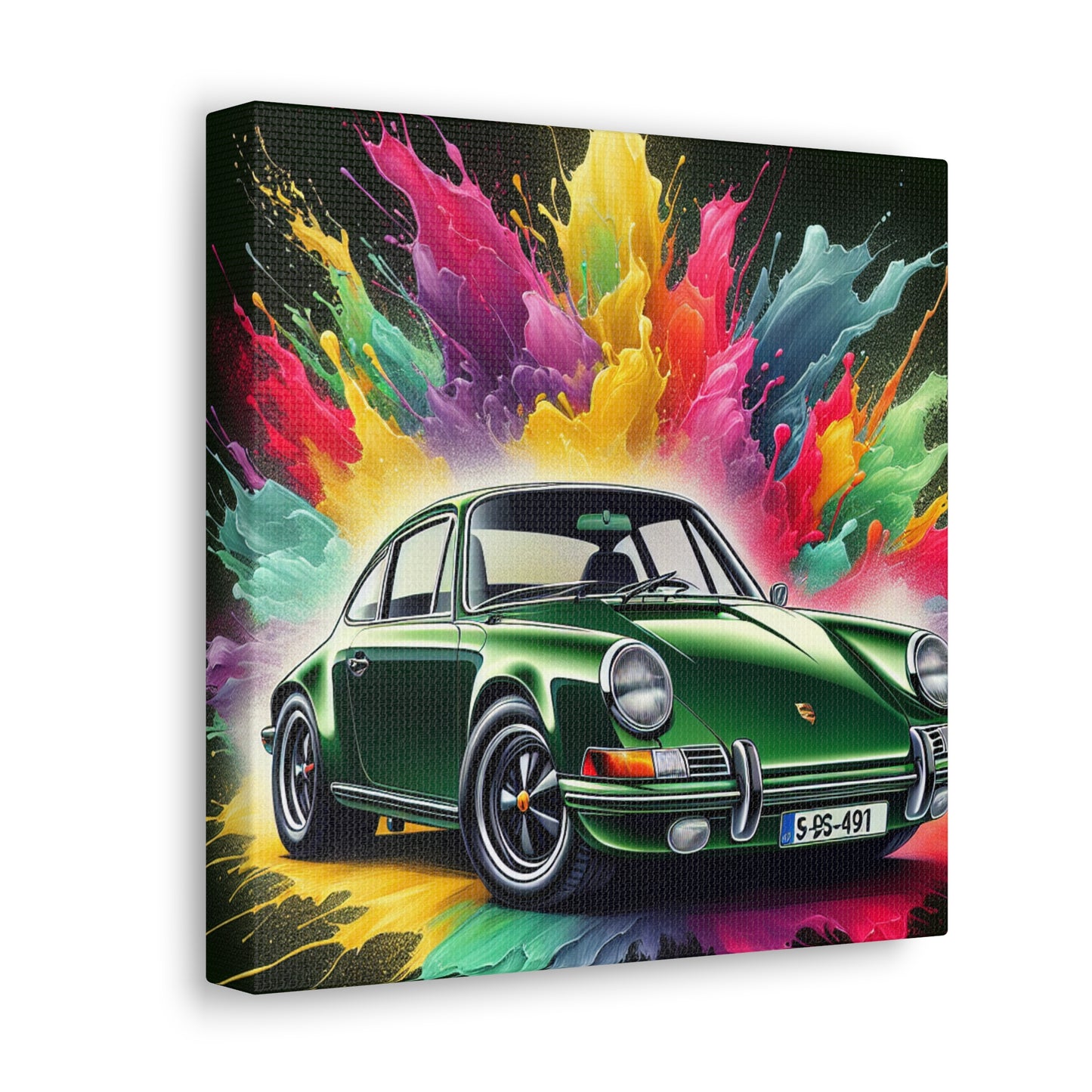 Porsche 911 Canva Art - Luxury Car Painting, Wall Decor for Garage, Gift for Car Enthusiast, Men's Gift Idea, Automotive Artwork